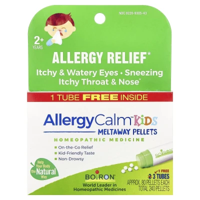 Boiron - AllergyCalm™ Kids | 2+ Years | 3 Tubes | 80 Pellets Each