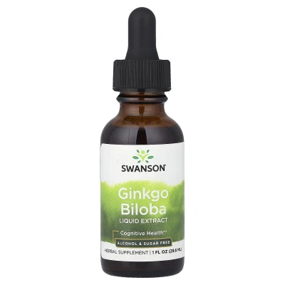 Swanson - Ginkgo Biloba Liquid Extract | Alcohol & Sugar Free | 1 fl oz (29.6 ml)