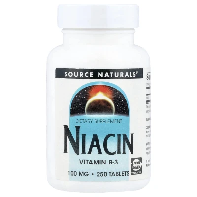 Source Naturals - Niacin | 100 mg | 250 Tablets