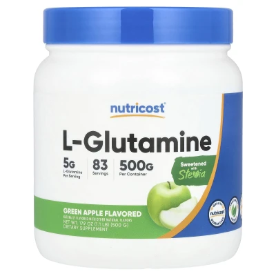 Nutricost - L-Glutamine | Green Apple | 17.9 oz (500 g)