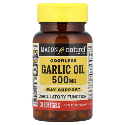 Mason Natural - Odourless Garlic Oil | 500 mg | 100 Softgels