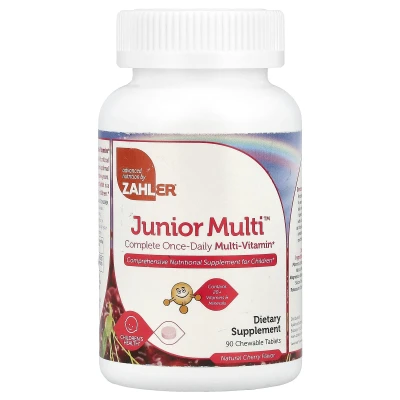 Zahler - Junior Multi™ | Complete Once-Daily Multi-Vitamin | Natural Cherry | 90 Chewable Tablets
