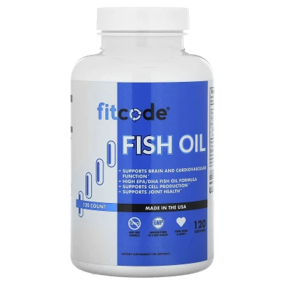 fitcode - Fish Oil | 120 Softgels (1000 mg per Softgel)