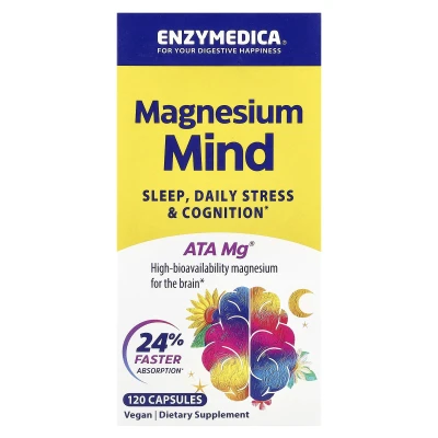 Enzymedica - Magnesium Mind | 120 Capsules (350 mg per Capsule)