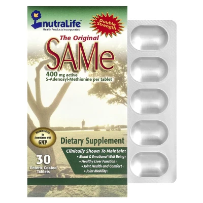 NutraLife - SAMe | 400 mg | 30 Enteric Coated Tablets