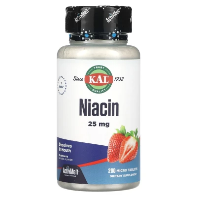 KAL - Niacin | Strawberry | 25 mg | 200 Micro Tablets