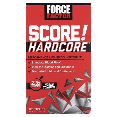 Force Factor - SCORE! Hardcore® | Performance and Libido Intensifier | 120 Tablets