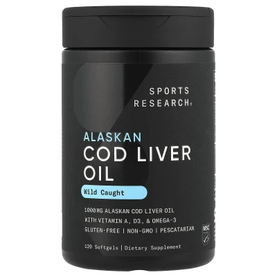 Sports Research - Alaskan Cod Liver Oil | 120 Softgels