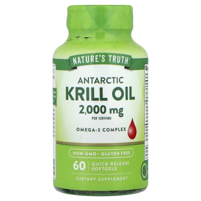 Nature's Truth - Antarctic Krill Oil | 60 Quick Release Softgels (1000 mg per Softgel)