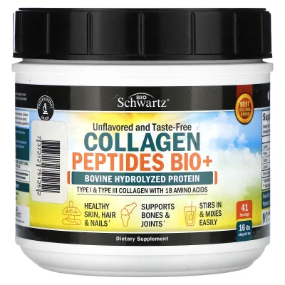 BioSchwartz - Collagen Peptides Bio+ | Unflavoured | 16 oz (454 g)