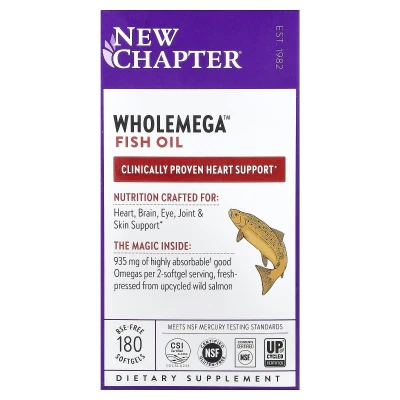 New Chapter - Wholemega™ Fish Oil | 180 Capsules