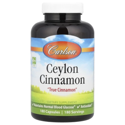 Carlson - Ceylon Cinnamon | 180 Capsules (500 mg per Capsule)