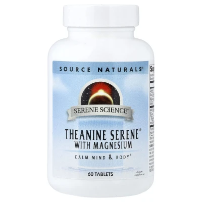 Source Naturals - Serene Science® | Theanine Serene® with Magnesium | 60 Tablets