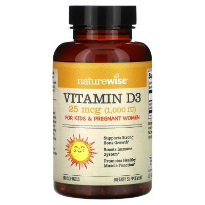 NatureWise - Vitamin D3 | 25 mcg (1000 IU) | 360 Softgels