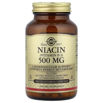 Solgar - Niacin (Vitamin B3) | 500 mg | 100 Vegetable Capsules