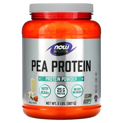 NOW Foods - Sports | Pea Protein | Vanilla Toffee | 2 lbs (907 g)