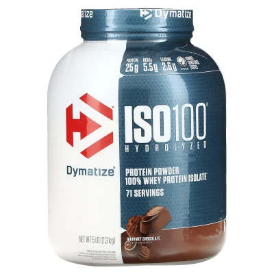 Dymatize - ISO100® Hydrolysed | 100% Whey Protein Isolate | Gourmet Chocolate | 5 lbs (2.3 kg)