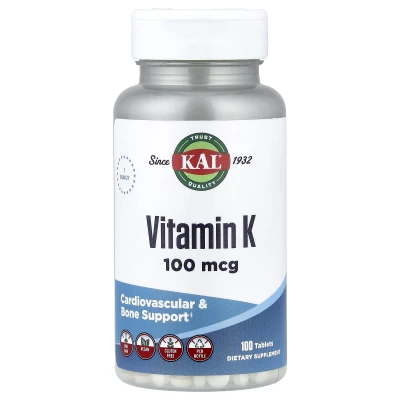 KAL - Vitamin K | 100 mcg | 100 Tablets