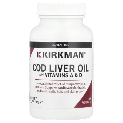 Kirkman Labs - Cod Liver Oil with Vitamins A & D | 300 Softgels