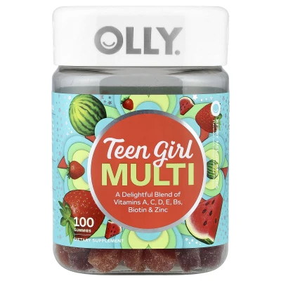 OLLY - Teen Girl Multi Gummies | Berry Melon Besties | 100 Gummies