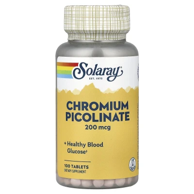 Solaray - Chromium Picolinate | 200 mcg | 100 Tablets
