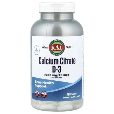 KAL - Calcium Citrate D-3 | 180 Tablets