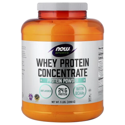 NOW Foods - Sports | Whey Protein Concentrate Protein Powder | Unflavoured | 5 lbs (2268 g)
