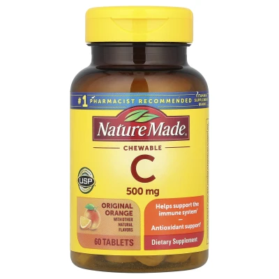 Nature Made - Vitamin C Chewable | Orange | 500 mg | 60 Tablets