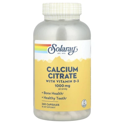 Solaray - Calcium Citrate with Vitamin D-3 | 240 Capsules