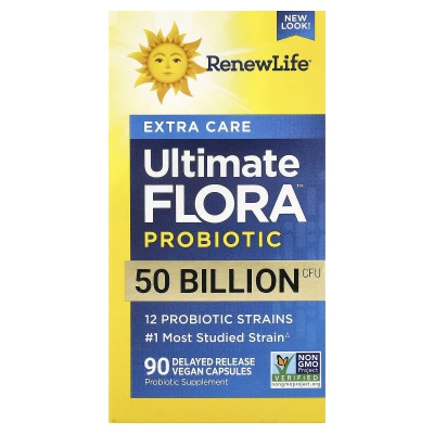 Renew Life - Ultimate Flora™ Probiotic | Extra Care | 90 Delayed Release Vegan Capsules