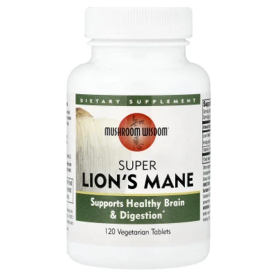 Mushroom Wisdom - Super Lion's Mane | 120 Vegetarian Tablets