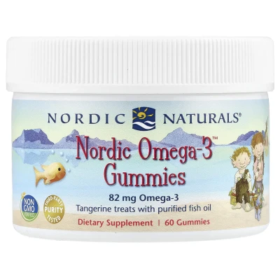 Nordic Naturals - Nordic Omega-3™ Gummies | Tangerine | 82 mg | 60 Gummies
