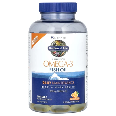 Minami Nutrition - Supercritical Omega-3 Fish Oil | Orange | 850 mg | 120 Softgels