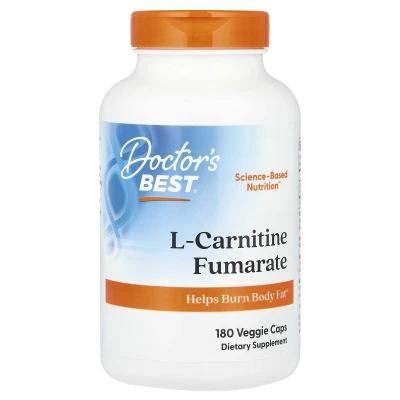 Doctor's Best - L-Carnitine Fumarate | 180 Veggie Caps (500 mg per Veggie Cap)