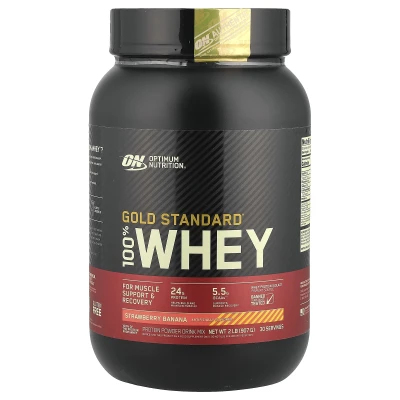 Optimum Nutrition - Gold Standard® 100% Whey | Strawberry Banana | 2 lb (907 g)