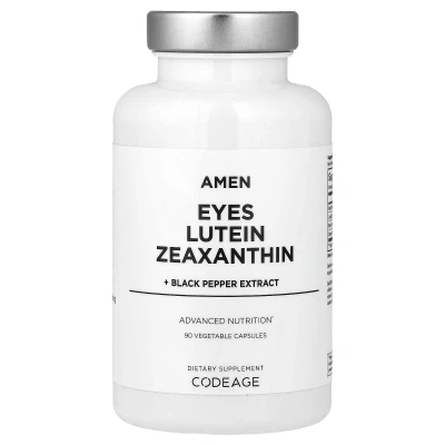 Codeage - Amen | Eyes | Lutein | Zeaxanthin + Black Pepper Extract | 90 Vegetable Capsules