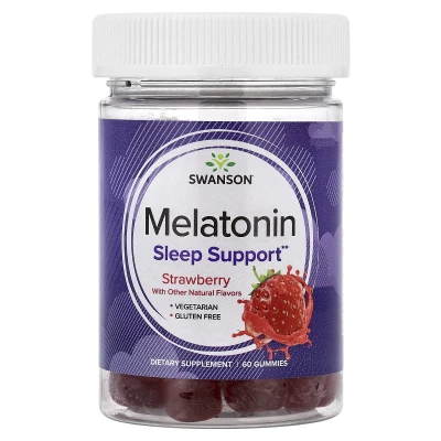 Swanson - Melatonin Gummies | Strawberry | 60 Gummies