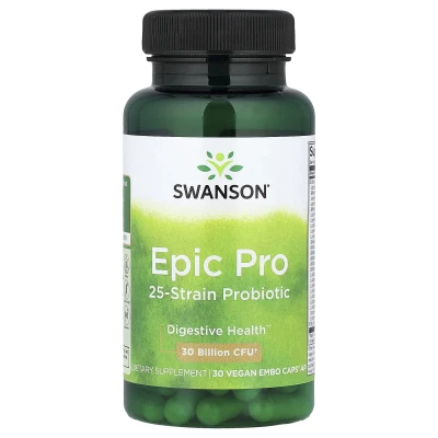 Swanson - Epic Pro 25-Strain Probiotic | 30 Billion CFU | 30 Vegan Embo Caps® AP