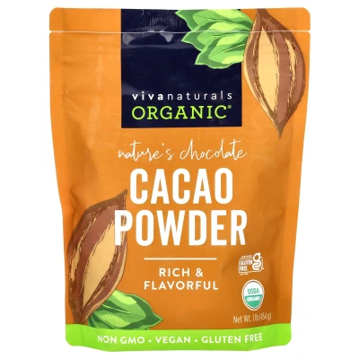 Viva Naturals - Organic Cocoa Powder | 1 lb (454 g)