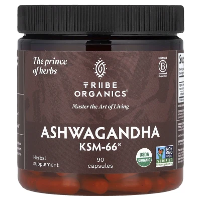 Tribe Organics - Ashwagandha KSM-66® | 90 Capsules (300 mg per Capsule)