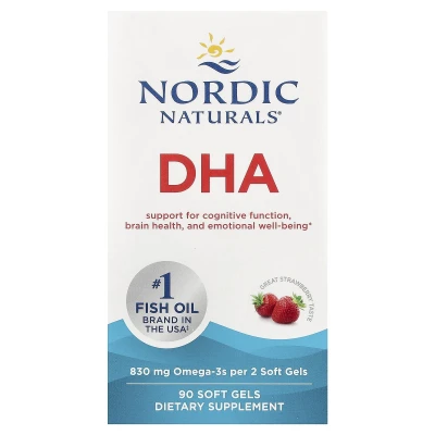 Nordic Naturals - DHA | Strawberry | 90 Soft Gels
