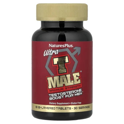 NaturesPlus - Ultra T-Male® | Testosterone Boost for Men | Maximum Strength | 60 Bi-Layered Tablets