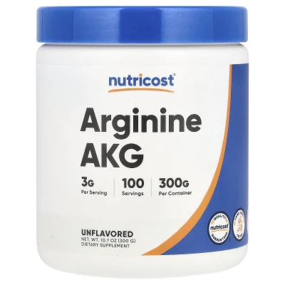 Nutricost - Arginine AKG | Unflavoured | 10.7 oz (300 g)