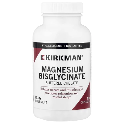 Kirkman Labs - Magnesium Bisglycinate | Buffered Chelate | 180 Capsules (50 mg per Capsule)