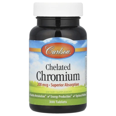 Carlson - Chelated Chromium | 200 mcg | 300 Tablets