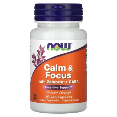 NOW Foods - Calm & Focus With Zembrin & GABA | 60 Veg Capsules