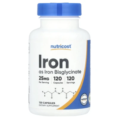 Nutricost - Iron | 25 mg | 120 Capsules