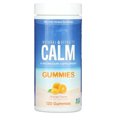 Natural Vitality - CALM | Magnesium Supplement | Orange | 83 mg | 120 Gummies