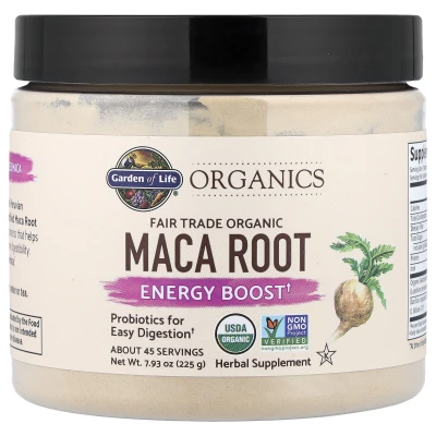 Garden of Life - Organics | Fair Trade Organic Maca Root | Energy Boost | 7.93 oz (225 g)