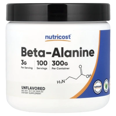 Nutricost - Beta Alanine | Unflavored | 10.7 oz (300 g)